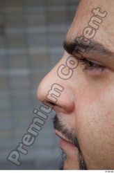 Nose Man White Casual Chubby Bearded Street photo references